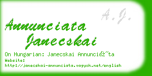 annunciata janecskai business card